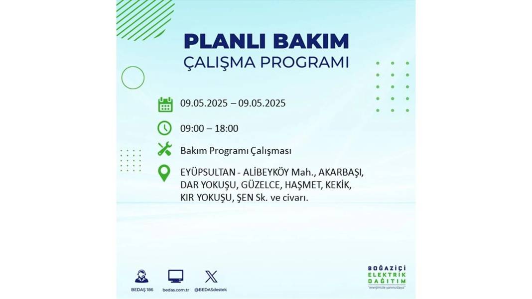 O İLÇELER KARANLIĞA GÖMÜLECEK: 9 Mayıs Cuma elektrik kesintisi yaşayacak ilçeler belli oldu. BEDAŞ'tan uyarı geldi! 45