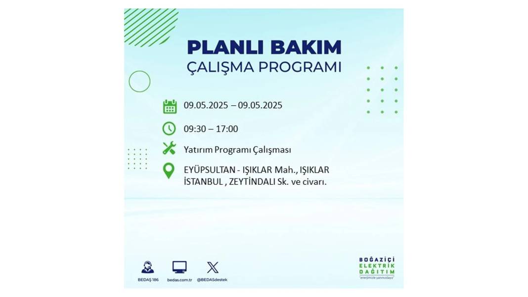 O İLÇELER KARANLIĞA GÖMÜLECEK: 9 Mayıs Cuma elektrik kesintisi yaşayacak ilçeler belli oldu. BEDAŞ'tan uyarı geldi! 46