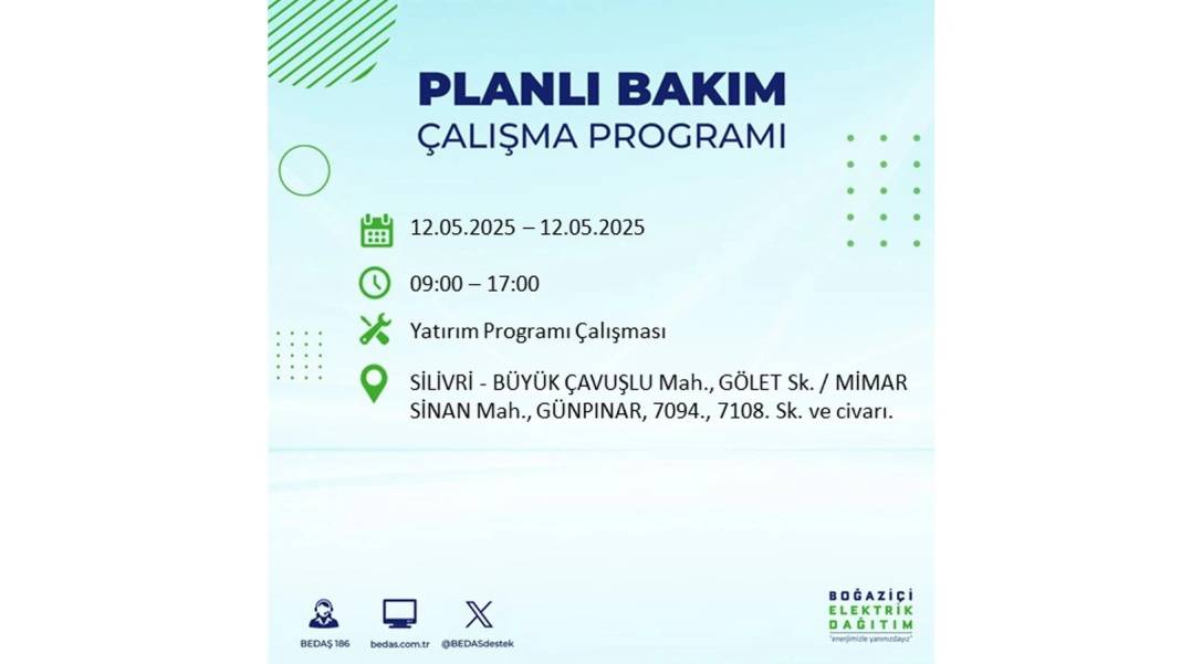 12 Mayıs İstanbul elektrik kesintisi: BEDAŞ elektrik kesintisi yaşayacak ilçeleri sıraladı. Elektrikler ne zaman gelecek? 12