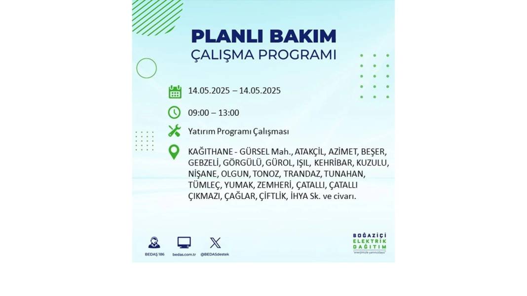KARANLIĞA HAPSOLACAKLAR: 14 Mayıs Çarşamba İstanbul elektrik kesintisi. BEDAŞ kesinti yaşayacak ilçeleri sıraladı! 22