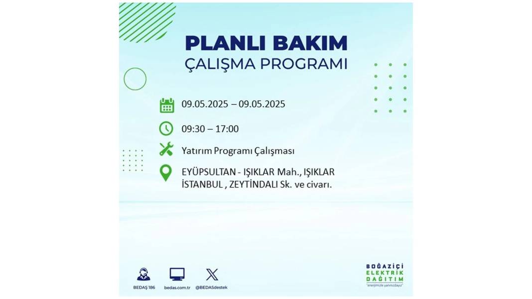 O İLÇELER KARANLIĞA GÖMÜLECEK: 9 Mayıs Cuma elektrik kesintisi yaşayacak ilçeler belli oldu. BEDAŞ'tan uyarı geldi! 44
