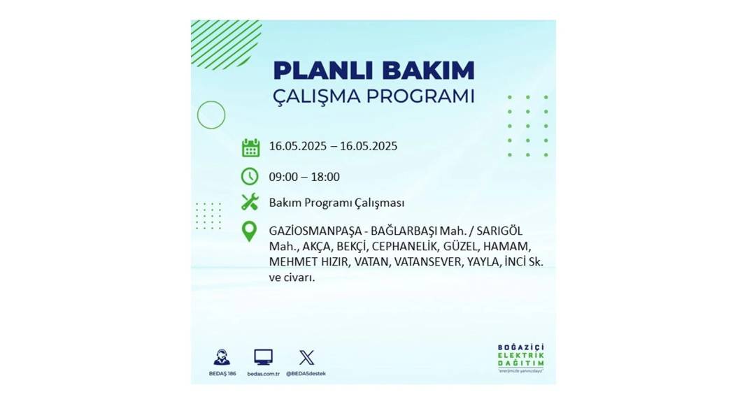 KARANLIĞA HAPSOLACAKLAR: 16 Mayıs Cuma İstanbul elektrik kesintisi. BEDAŞ elektrik kesintisi yaşayacak ilçeleri sıraladı! 32