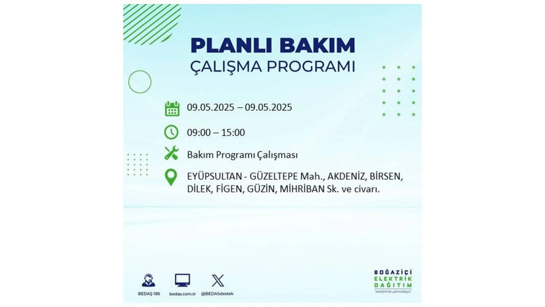 O İLÇELER KARANLIĞA GÖMÜLECEK: 9 Mayıs Cuma elektrik kesintisi yaşayacak ilçeler belli oldu. BEDAŞ'tan uyarı geldi! 42