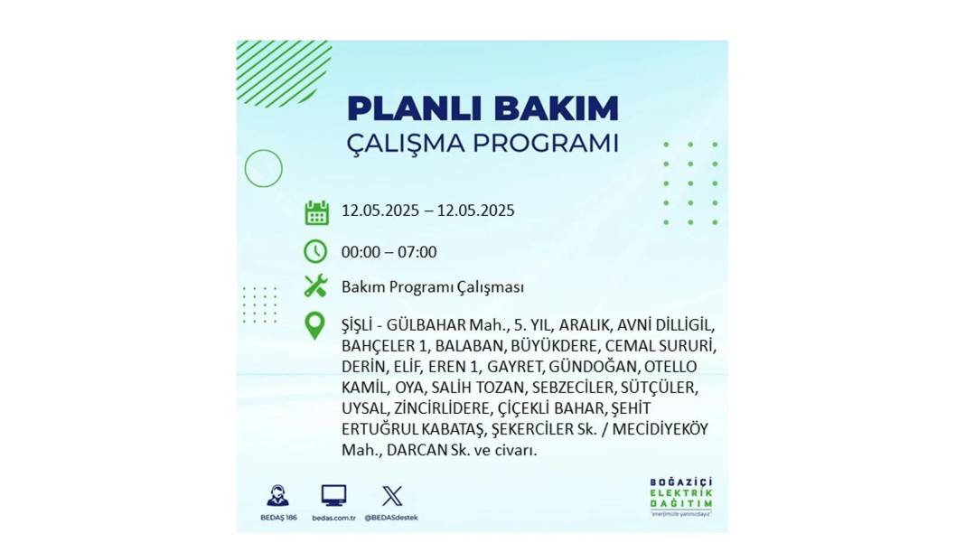 12 Mayıs İstanbul elektrik kesintisi: BEDAŞ elektrik kesintisi yaşayacak ilçeleri sıraladı. Elektrikler ne zaman gelecek? 5