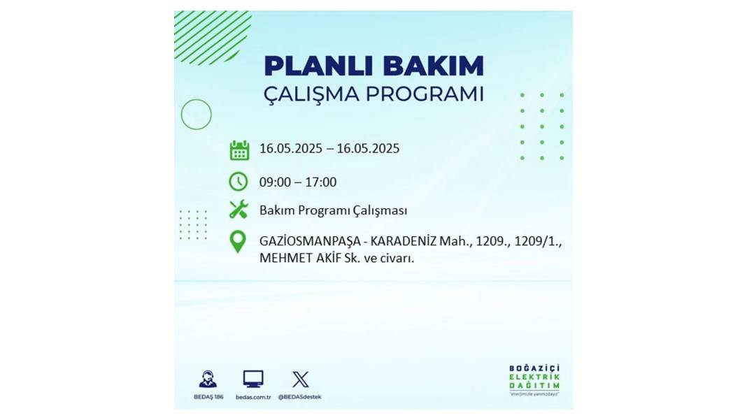 KARANLIĞA HAPSOLACAKLAR: 16 Mayıs Cuma İstanbul elektrik kesintisi. BEDAŞ elektrik kesintisi yaşayacak ilçeleri sıraladı! 30