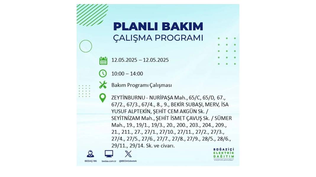 12 Mayıs İstanbul elektrik kesintisi: BEDAŞ elektrik kesintisi yaşayacak ilçeleri sıraladı. Elektrikler ne zaman gelecek? 6