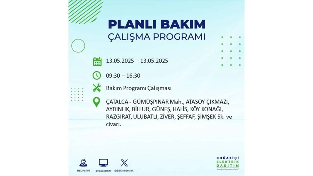 KARANLIĞA GÖMÜLECEKLER: 13 Mayıs Salı İstanbul elektrik kesintisi. BEDAŞ elektrik kesintisi yaşayacak ilçeleri sıraladı 21