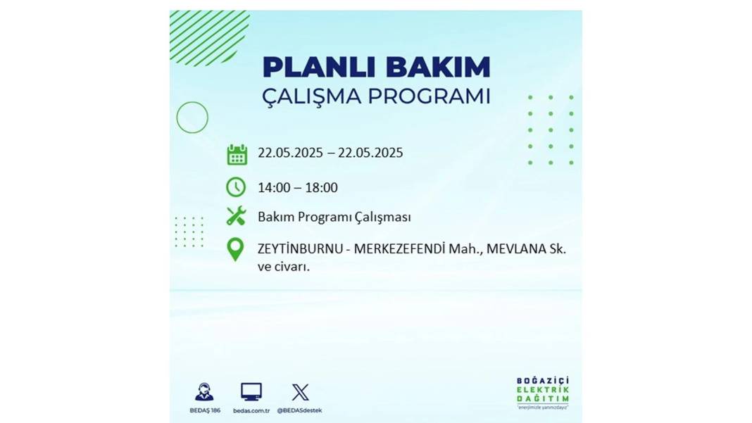 BÜYÜK KESİNTİ YAŞANACAK: 22 Mayıs Perşembe İstanbul elektrik kesintisi. BEDAŞ elektrik kesintisi yaşayacak ilçeleri sıraladı 3