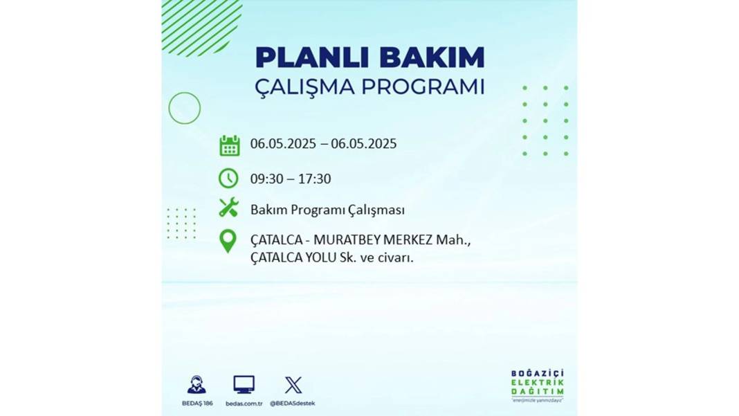 KARANLIĞA GÖMÜLECEKLER: 6 Mayıs Salı İstanbul elektrik kesintisi. BEDAŞ o ilçeleri teker teker uyardı 61