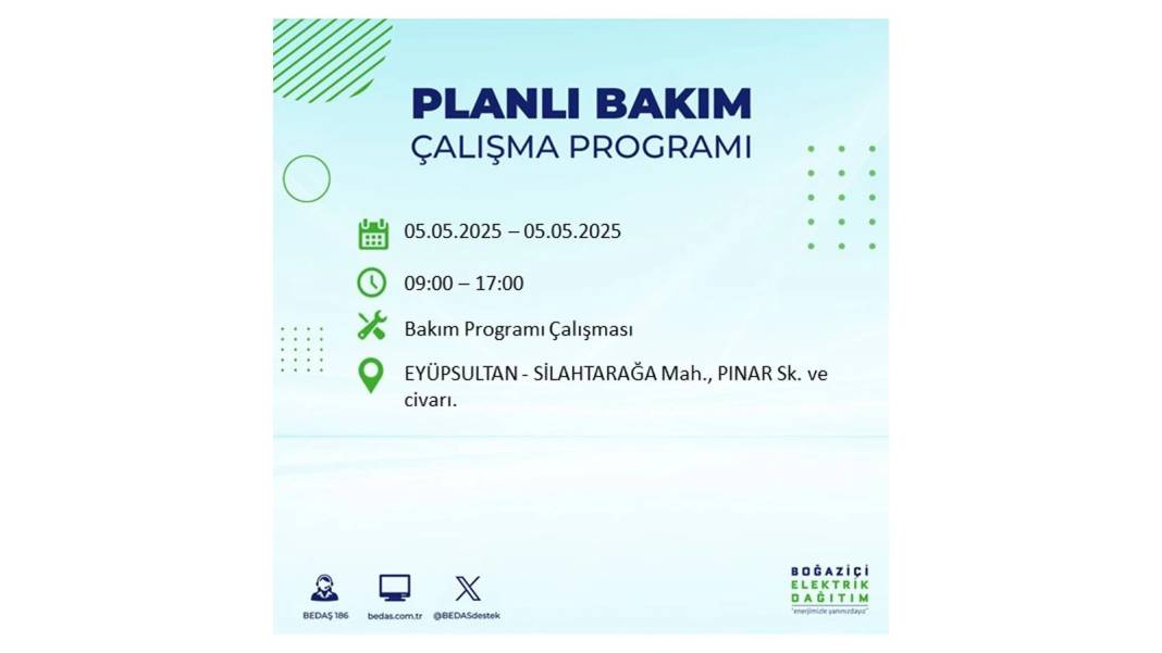 BÜYÜK ELEKTRİK KESİNTİSİ YAŞANACAK: BEDAŞ 5 Mayıs Pazartesi elektrik kesintisi yaşayacak ilçeleri sıraladı! 41