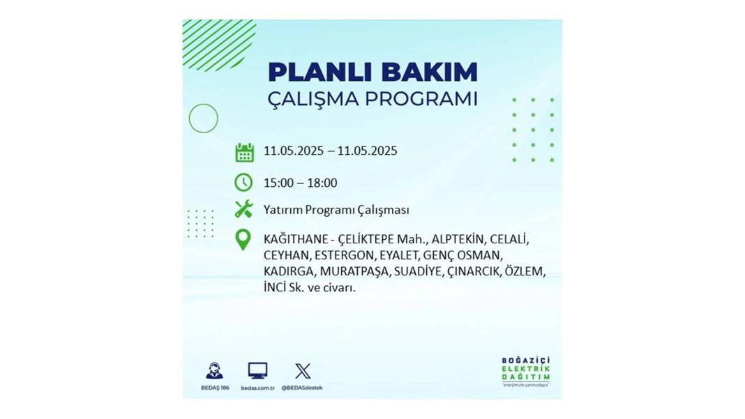 KARANLIĞA GÖMÜLECEKLER: 11 Mayıs Pazar o ilçelerde elektrik olmayacak. Pazar günü elektrikler ne zaman gelecek? 1