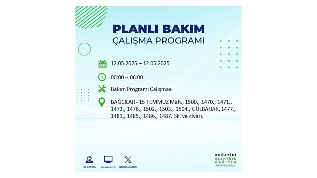 12 Mayıs İstanbul elektrik kesintisi: BEDAŞ elektrik kesintisi yaşayacak ilçeleri sıraladı. Elektrikler ne zaman gelecek? 58