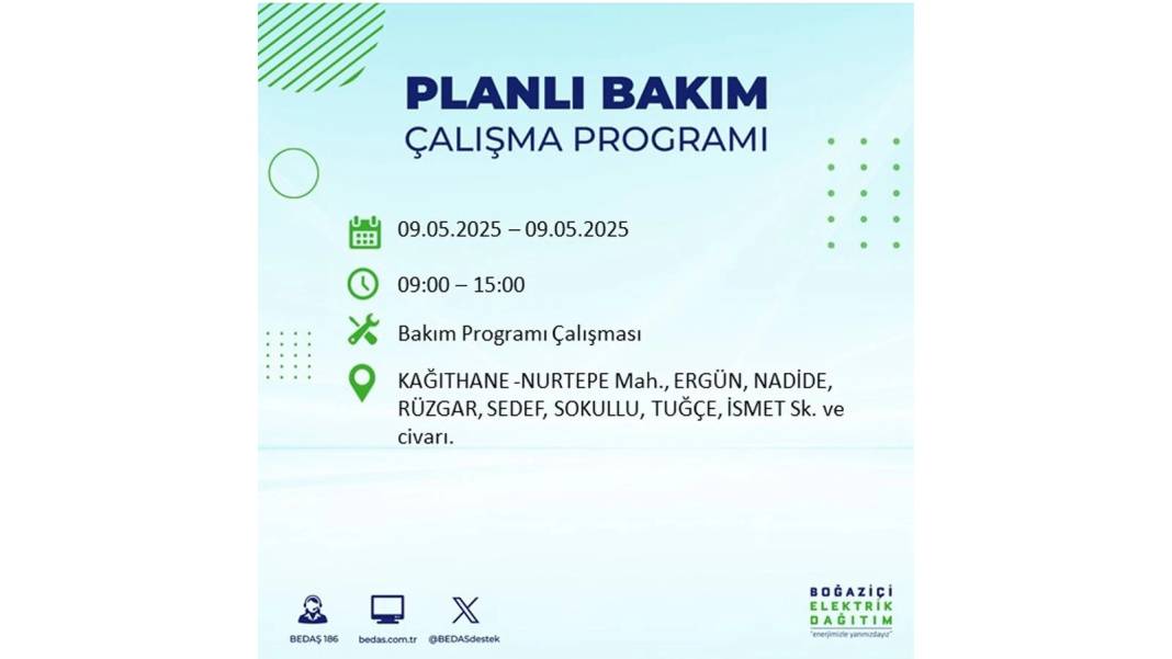O İLÇELER KARANLIĞA GÖMÜLECEK: 9 Mayıs Cuma elektrik kesintisi yaşayacak ilçeler belli oldu. BEDAŞ'tan uyarı geldi! 29