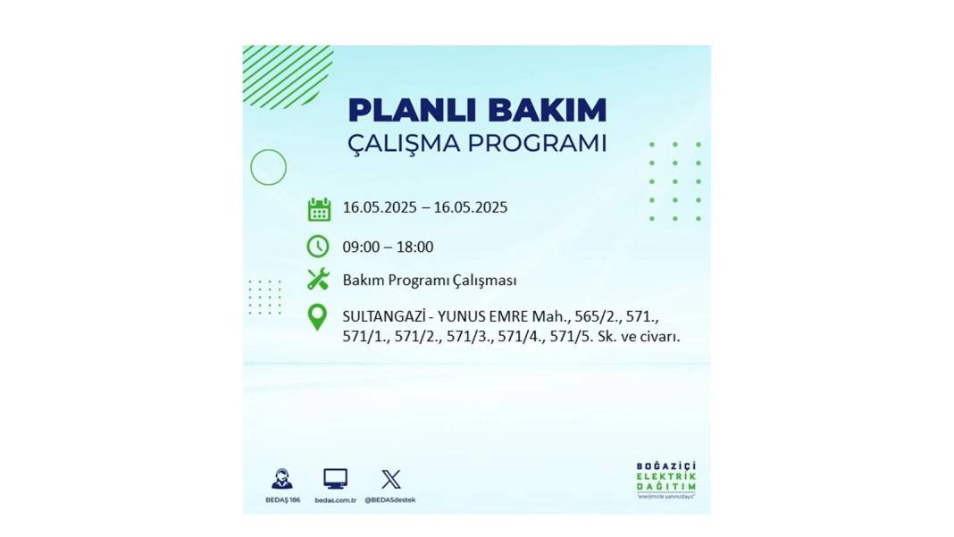 KARANLIĞA HAPSOLACAKLAR: 16 Mayıs Cuma İstanbul elektrik kesintisi. BEDAŞ elektrik kesintisi yaşayacak ilçeleri sıraladı! 7