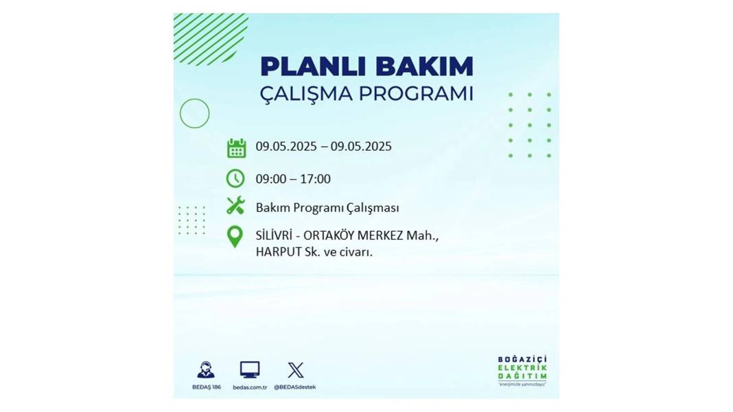 O İLÇELER KARANLIĞA GÖMÜLECEK: 9 Mayıs Cuma elektrik kesintisi yaşayacak ilçeler belli oldu. BEDAŞ'tan uyarı geldi! 16