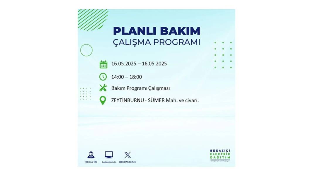 KARANLIĞA HAPSOLACAKLAR: 16 Mayıs Cuma İstanbul elektrik kesintisi. BEDAŞ elektrik kesintisi yaşayacak ilçeleri sıraladı! 3