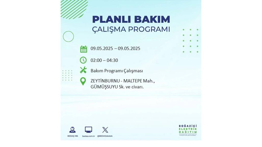 O İLÇELER KARANLIĞA GÖMÜLECEK: 9 Mayıs Cuma elektrik kesintisi yaşayacak ilçeler belli oldu. BEDAŞ'tan uyarı geldi! 8