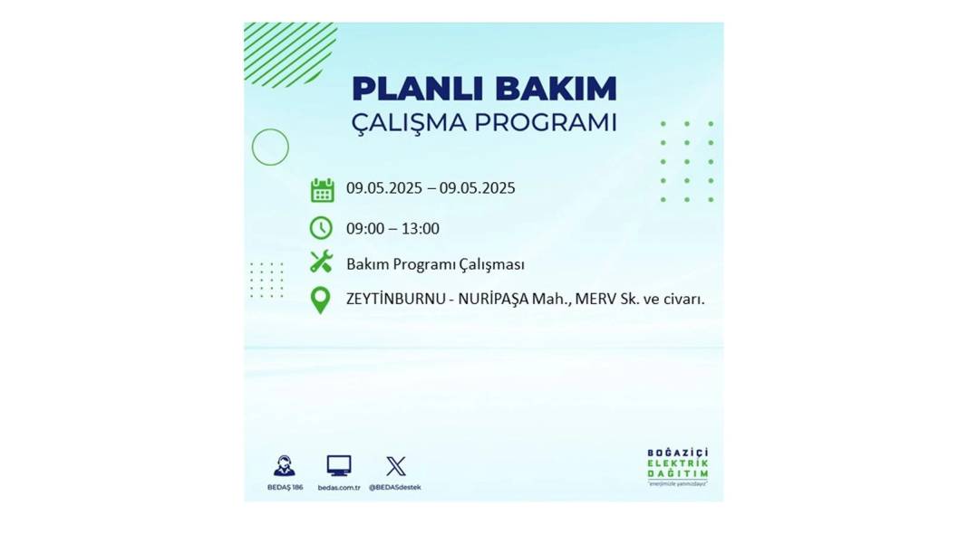 O İLÇELER KARANLIĞA GÖMÜLECEK: 9 Mayıs Cuma elektrik kesintisi yaşayacak ilçeler belli oldu. BEDAŞ'tan uyarı geldi! 7
