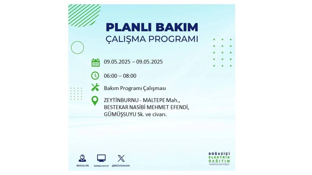 O İLÇELER KARANLIĞA GÖMÜLECEK: 9 Mayıs Cuma elektrik kesintisi yaşayacak ilçeler belli oldu. BEDAŞ'tan uyarı geldi! 5