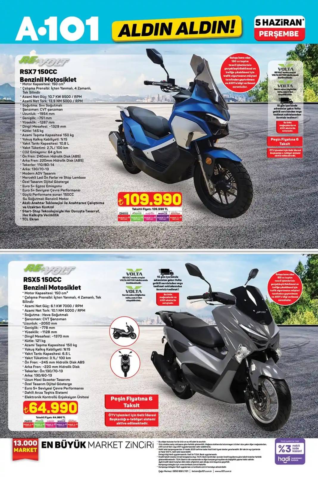 A101'E SPOR BOT VE 150 CC MOTOSİKLET GELİYOR: A101 5 Haziran indirim kataloğu yayımlandı! 9