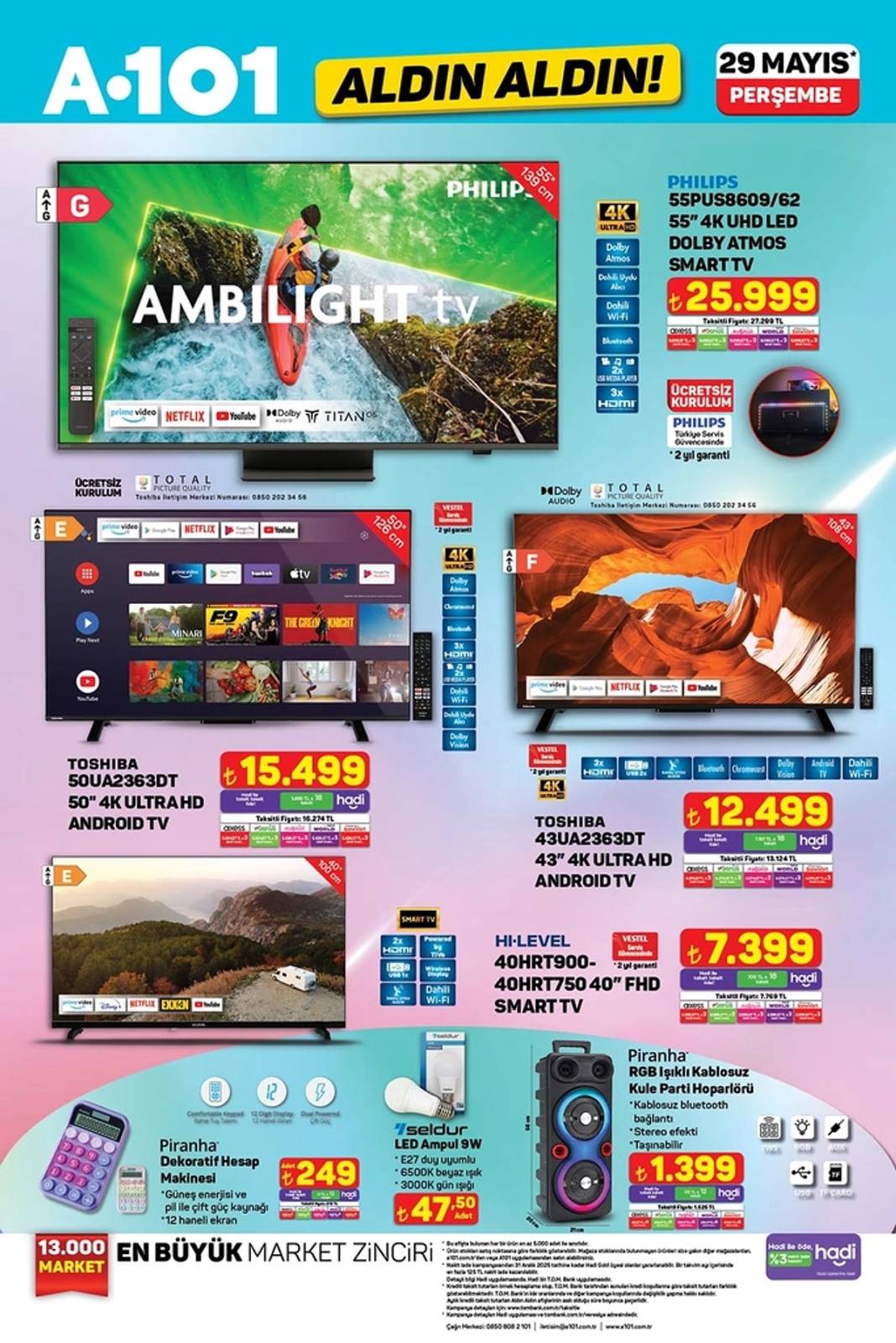 A101'DEN BOMBA İNDİRİMLER GELDİ: A101 29 Mayıs 2025 indirim kataloğunu duyurdu! 8