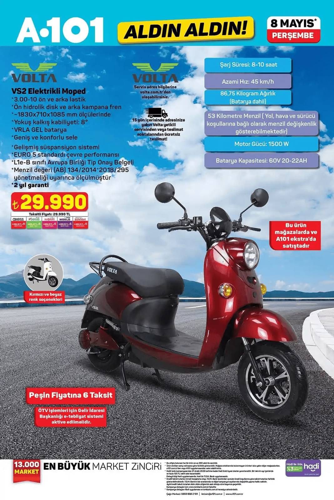A101'E ELEKTRİKLİ MOPED VE ANNELER GÜNÜ HEDİYESİ GELİYOR: A101 8 Mayıs 2025 indirim kataloğu yayınlandı 5