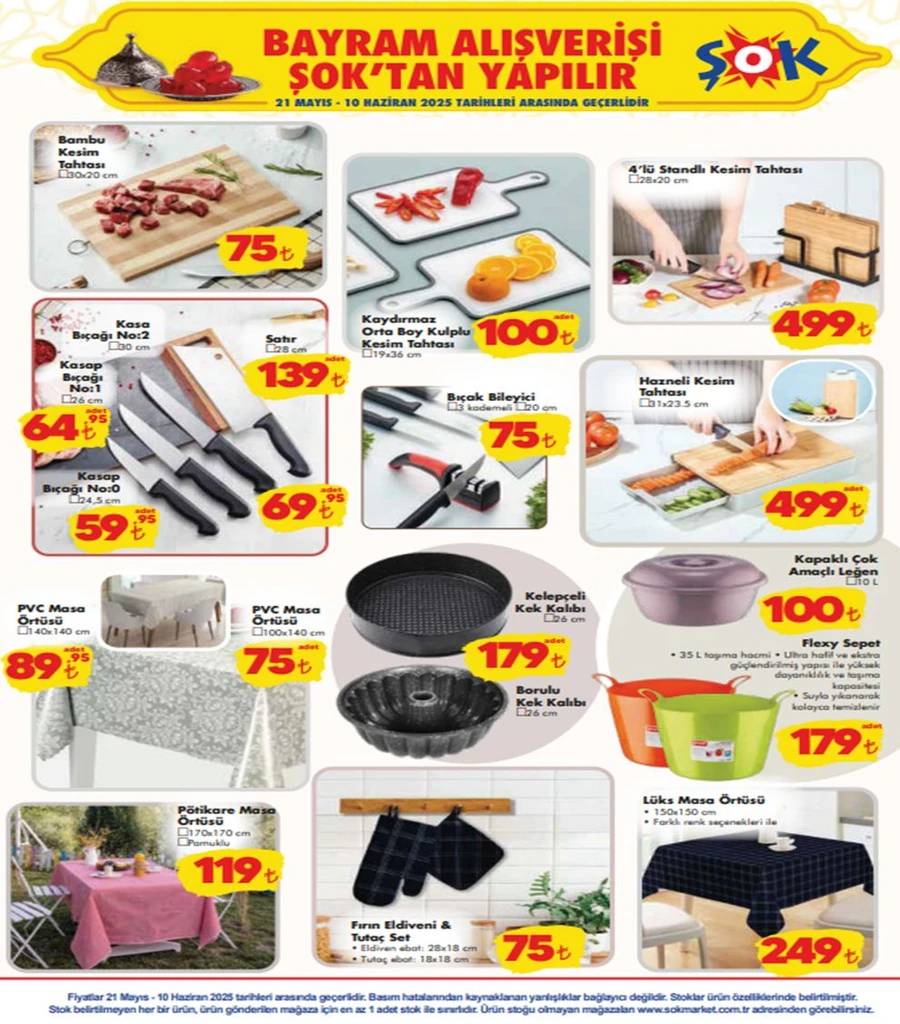 ŞOK BAYRAM İNDİRİMLERİNE START VERDİ: 21 Mayıs ŞOK aktüel kataloğu yayınlandı! 1