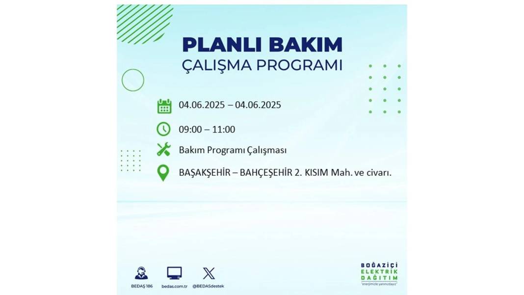 SAATLERCE ELEKTRİK OLMAYACAK: BEDAŞ 4 Haziran Çarşamba elektrik kesintisi yaşayacak ilçeleri sıraladı! 41