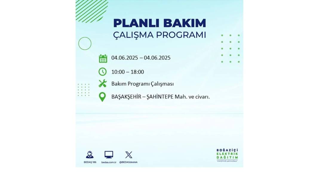 SAATLERCE ELEKTRİK OLMAYACAK: BEDAŞ 4 Haziran Çarşamba elektrik kesintisi yaşayacak ilçeleri sıraladı! 40