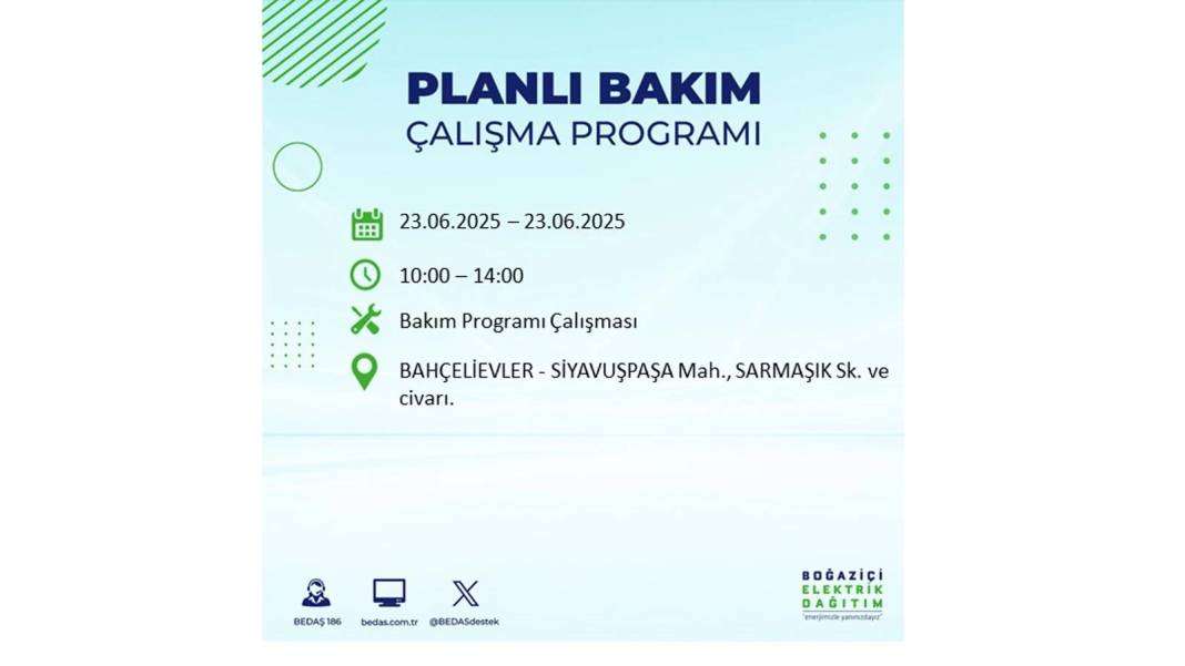 KARANLIĞA HAPSOLACAKLAR: 23 Haziran Pazartesi İstanbul elektrik kesintisi. BEDAŞ o ilçeleri uyardı! 49