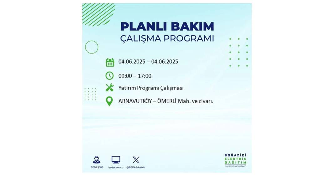 SAATLERCE ELEKTRİK OLMAYACAK: BEDAŞ 4 Haziran Çarşamba elektrik kesintisi yaşayacak ilçeleri sıraladı! 49
