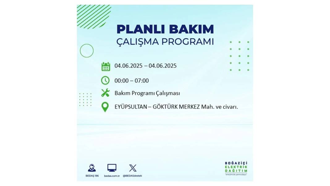 SAATLERCE ELEKTRİK OLMAYACAK: BEDAŞ 4 Haziran Çarşamba elektrik kesintisi yaşayacak ilçeleri sıraladı! 24