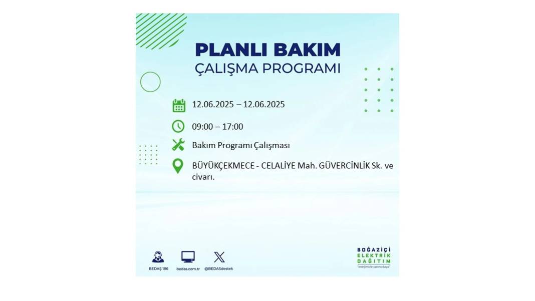 BÜYÜK KESİNTİ YAŞANACAK: BEDAŞ 12 Haziran Perşembe elektrik kesintisi yaşayacak ilçeleri sıraladı. Elektrikler ne zaman gelecek? 42