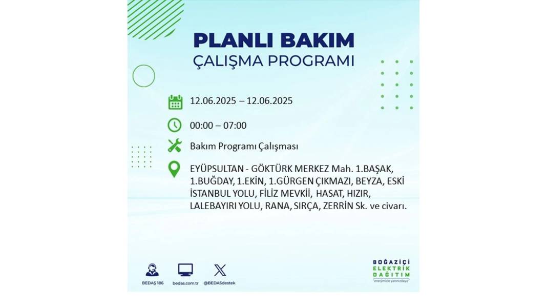 BÜYÜK KESİNTİ YAŞANACAK: BEDAŞ 12 Haziran Perşembe elektrik kesintisi yaşayacak ilçeleri sıraladı. Elektrikler ne zaman gelecek? 28