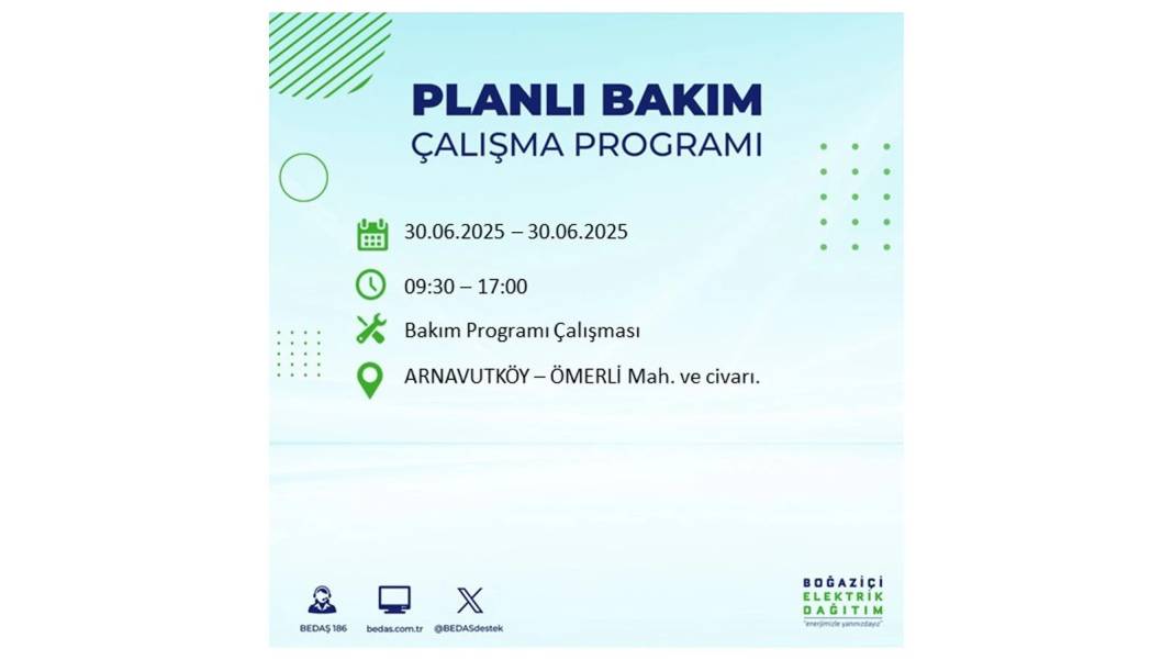 BÜYÜK KESİNTİ YAŞANACAK: BEDAŞ 30 Haziran Pazartesi elektrik kesintisi yaşayacak ilçeleri sıraladı. Elektrikler ne zaman gelecek 78
