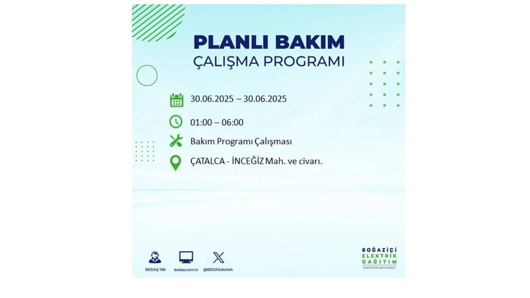 BÜYÜK KESİNTİ YAŞANACAK: BEDAŞ 30 Haziran Pazartesi elektrik kesintisi yaşayacak ilçeleri sıraladı. Elektrikler ne zaman gelecek 40