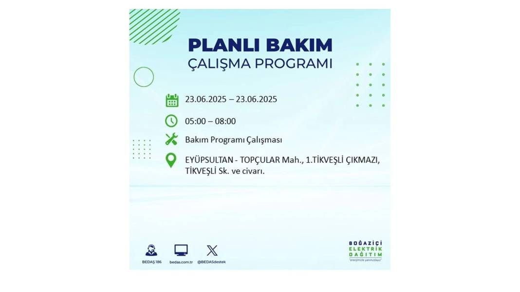 KARANLIĞA HAPSOLACAKLAR: 23 Haziran Pazartesi İstanbul elektrik kesintisi. BEDAŞ o ilçeleri uyardı! 26