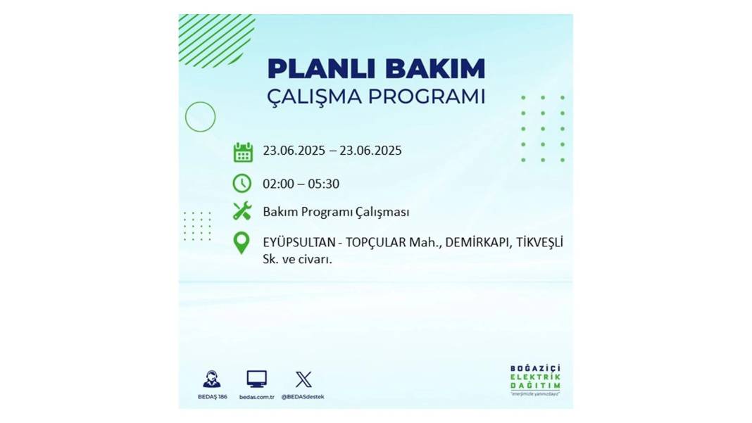 KARANLIĞA HAPSOLACAKLAR: 23 Haziran Pazartesi İstanbul elektrik kesintisi. BEDAŞ o ilçeleri uyardı! 24