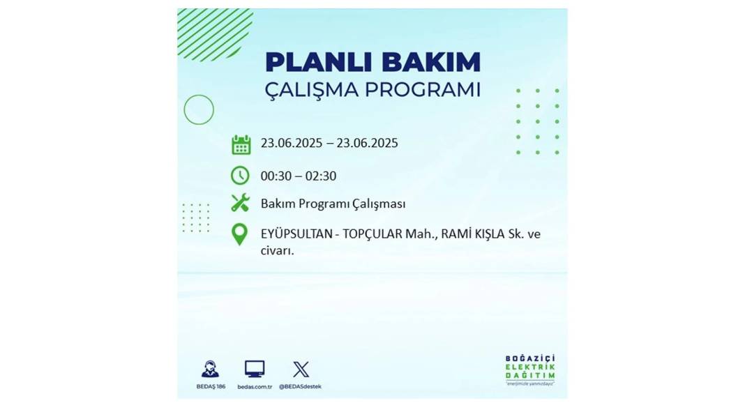 KARANLIĞA HAPSOLACAKLAR: 23 Haziran Pazartesi İstanbul elektrik kesintisi. BEDAŞ o ilçeleri uyardı! 25