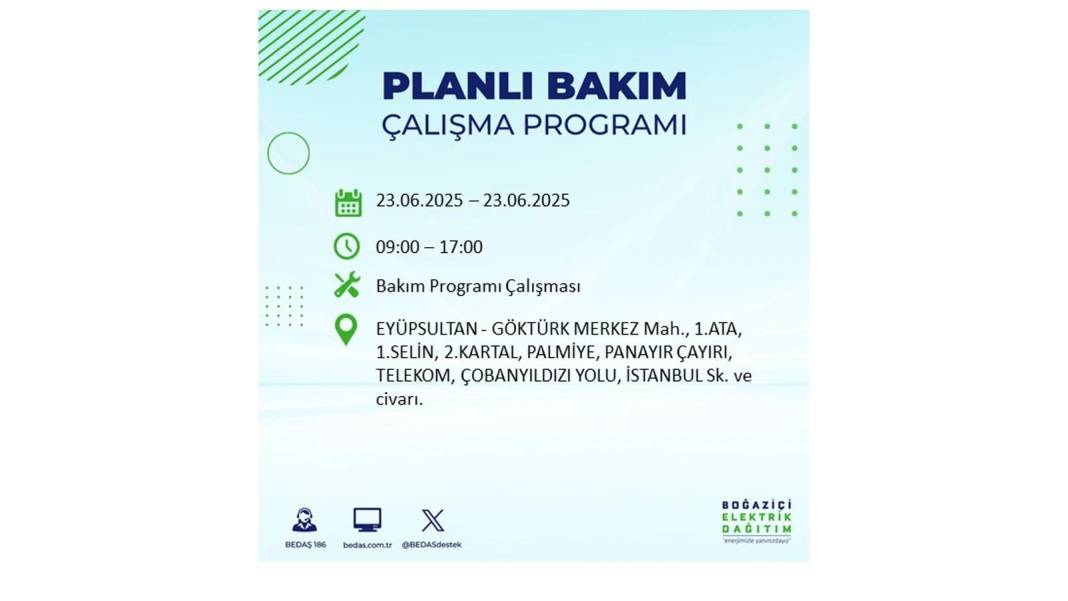 KARANLIĞA HAPSOLACAKLAR: 23 Haziran Pazartesi İstanbul elektrik kesintisi. BEDAŞ o ilçeleri uyardı! 22