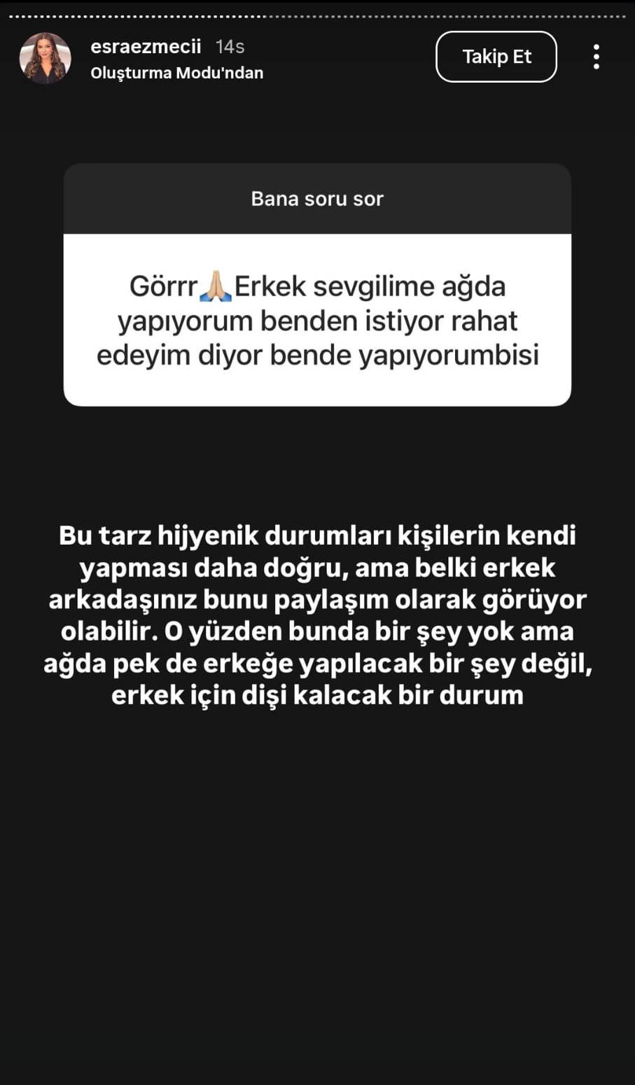 "Eşime ‘Senin pen..n küçük mü?’ dedim, kırıldı!" Esra Ezmeci’yi bile şaşırtan sorular 15
