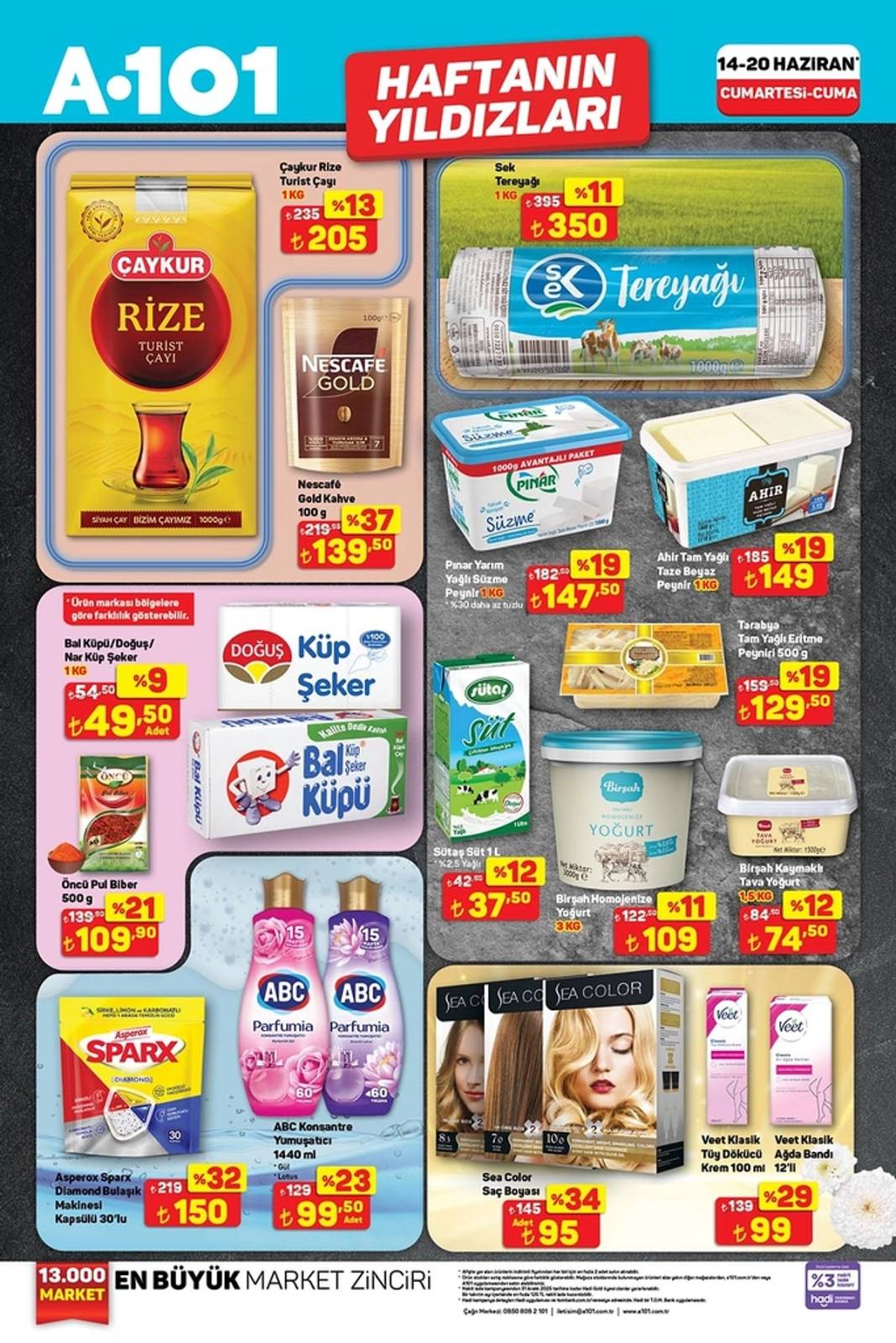 ÇAY, KAHVE VE PEYNİRDE DEV İNDİRİM A101'DE: A101 14-20 Haziran indirim kataloğunu duyurdu! 1