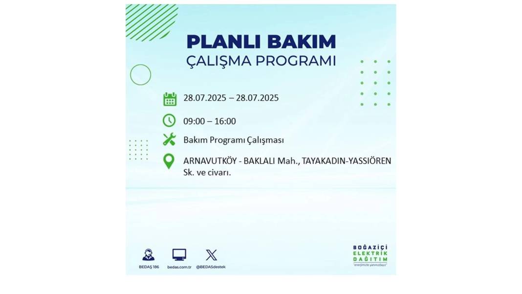 O İLÇELERDE ELEKTRİK OLMAYACAK: BEDAŞ 28 Temmuz Pazartesi elektrik kesintisi yaşayacak ilçeleri sıraladı! 52
