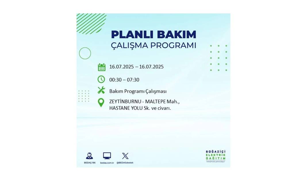 KARANLIĞA HAPSOLACAKLAR: 16 Temmuz Çarşamba İstanbul elektrik kesintisi. BEDAŞ o ilçeleri teker teker uyardı! 6