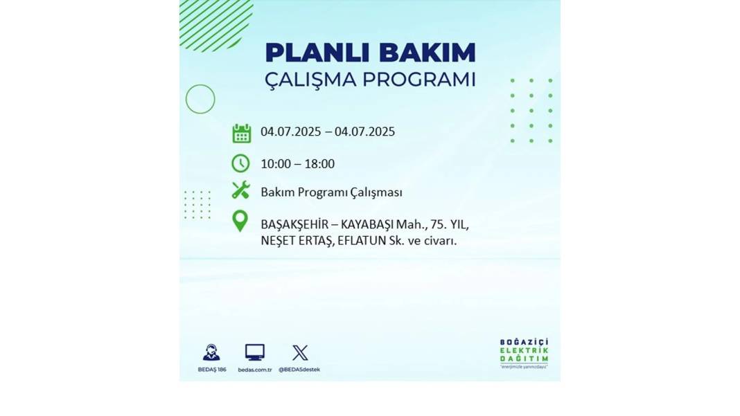 BÜYÜK KESİNTİ YAŞANACAK: BEDAŞ 4 Temmuz Cuma elektrik kesintisi yaşayacak ilçeleri sıraladı. Elektrikler ne zaman gelecek? 59