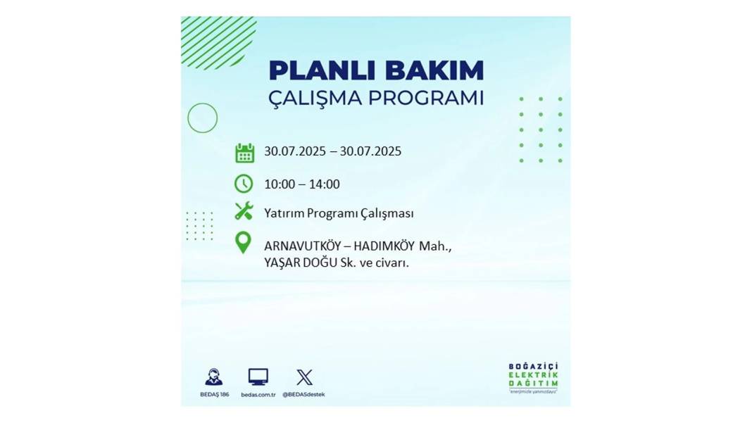 O İLÇELER KARANLIĞA GÖMÜLECEK: BEDAŞ 30 Temmuz Çarşamba elektrik kesintisi yaşayacak ilçeleri sıraladı! 66
