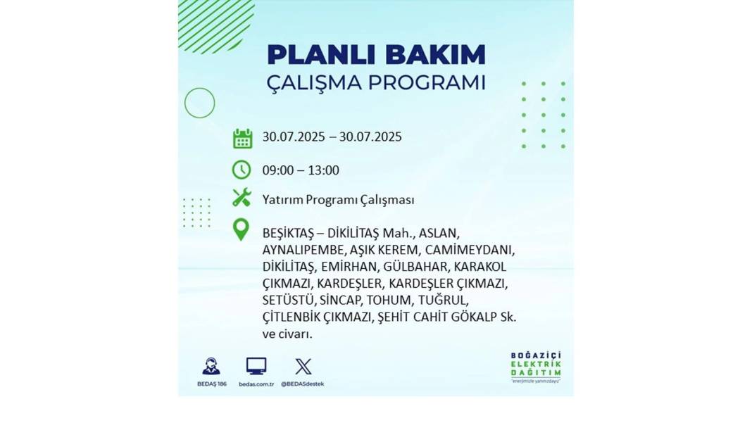 O İLÇELER KARANLIĞA GÖMÜLECEK: BEDAŞ 30 Temmuz Çarşamba elektrik kesintisi yaşayacak ilçeleri sıraladı! 53