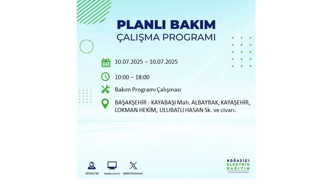 KARANLIĞA HAPSOLACAKLAR: 10 Temmuz Perşembe İstanbul elektrik kesintisi. BEDAŞ o ilçeleri teker teker uyardı! 61