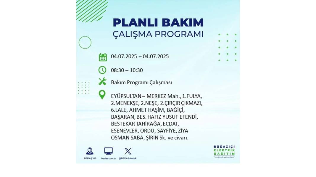 BÜYÜK KESİNTİ YAŞANACAK: BEDAŞ 4 Temmuz Cuma elektrik kesintisi yaşayacak ilçeleri sıraladı. Elektrikler ne zaman gelecek? 46