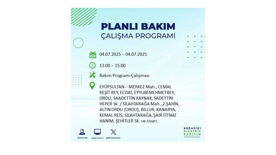 BÜYÜK KESİNTİ YAŞANACAK: BEDAŞ 4 Temmuz Cuma elektrik kesintisi yaşayacak ilçeleri sıraladı. Elektrikler ne zaman gelecek? 43